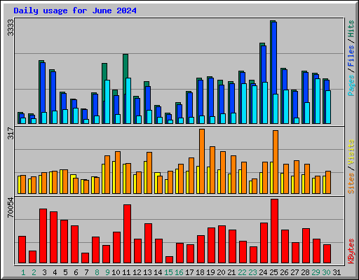 Daily usage for June 2024
