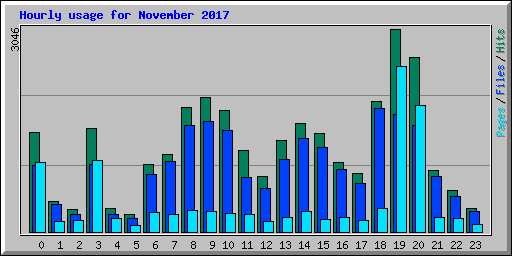 Hourly usage for November 2017