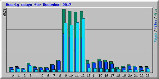 Hourly usage for December 2017