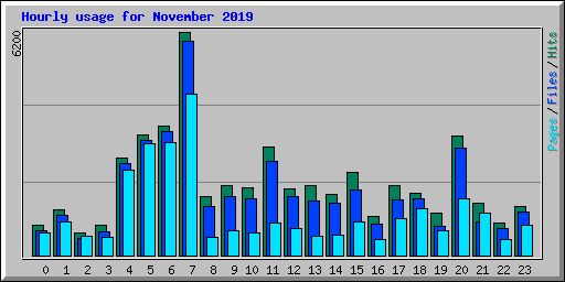 Hourly usage for November 2019