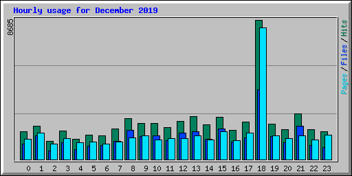 Hourly usage for December 2019