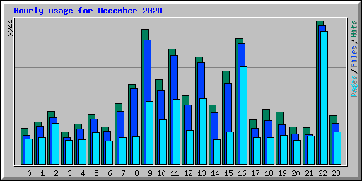 Hourly usage for December 2020