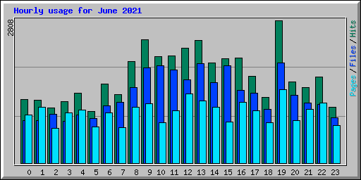 Hourly usage for June 2021