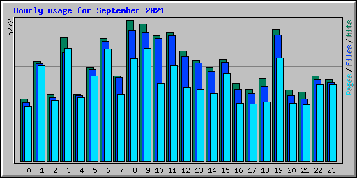Hourly usage for September 2021