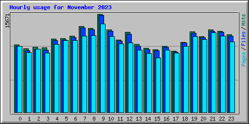 Hourly usage for November 2023