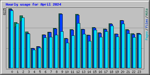 Hourly usage for April 2024