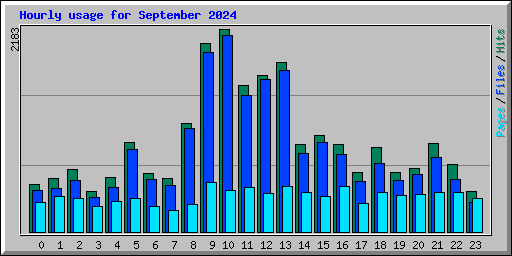 Hourly usage for September 2024