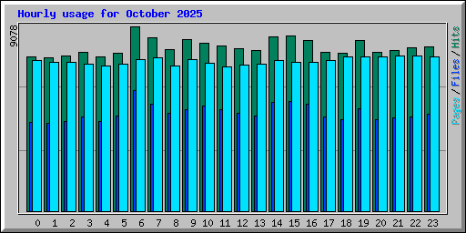 Hourly usage for October 2025