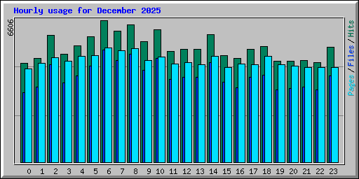 Hourly usage for December 2025
