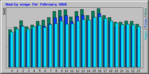 Hourly usage for February 2026
